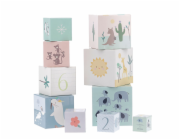 Vilac Skládací věž z kostek zvířata světa s čísly 1-10