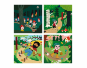 Vilac Dřevěné puzzle O Palečkovi 4 v 1