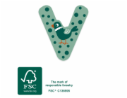 small foot Dřevěné písmeno V