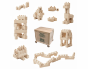Walachia Dřevěná skládací stavebnice Construct easy box 138 dílů
