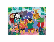 Mudpuppy Puzzle Divoká zvířata v látkovém pytlíku 36 dílků