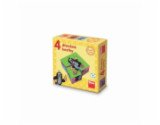 Dino Dřevěné obrázkové kostky Krteček - 4 kostky