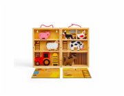 Bigjigs Toys Krabička na hraní farma zvířat