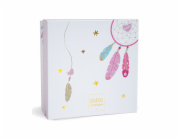 Doudou Dárková sada - plyšový muchláček růžová kočka 26 cm