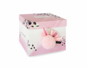 Doudou Dárková sada - Plyšový králíček s růžovou bambulkou 25 cm