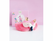 Doudou Dárková sada - Sada prvních botiček plameňák 0-6 měsíců