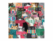 Galison Puzzle Zimní kočky 500 dílků