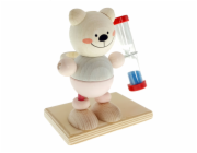 Hess Stojánek s přesýpacími hodinami medvídek růžový