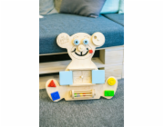 Beloved boards Vzdělávací medvídek BUSY BOARD - MINI růžové dvířka