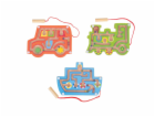Bigjigs Toys Dřevěný magnetický labyrint Tyrkysová loď