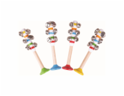 Bigjigs Toys Rolničky pruhované 1ks zelená