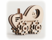 CuteWood Dřevěné 3D puzzle Traktor