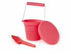 Bigjigs Toys Plážový kyblíček tmavě růžový