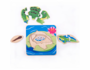 Bigjigs Toys Vkládací puzzle životní cykly žáby