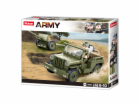 Sluban Army WW2 M38-B0853 Spojenecký džíp a protiletadlov...