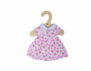 Bigjigs Toys Růžové šaty se srdíčky  pro panenku 28 cm