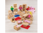 Bigjigs Toys Sada nábytku do domečku a postaviček rodiny