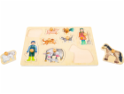 small foot Dřevěné puzzle Život na farmě