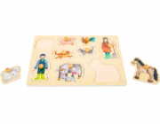 small foot Dřevěné puzzle Život na farmě