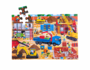 Bigjigs Toys Podlahové puzzle Staveniště 48 dílků