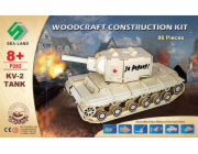 Woodcraft Dřevěné 3D puzzle tank KV 2