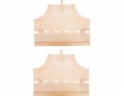 small foot Dřevěná autodráha T křižovatka