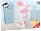 small foot Dřevěná jídelní židlička pro panenku dream