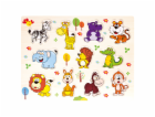 Bino Dřevěné puzzle safari 11 dílků