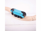 Bigjigs Rail Elektrická lokomotiva Mallard modrá
