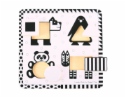 Bigjigs Toys Dřevěné vkládací puzzle černobílé tvary 1
