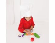 Bigjigs Toys Dřevěná krájecí zelenina s čepicí