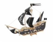 Woodcraft Dřevěné 3D puzzle pirátská loď