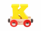 Bigjigs Rail Vagónek dřevěné vláčkodráhy - Písmeno K