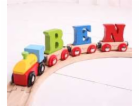 Bigjigs Rail Vagónek dřevěné vláčkodráhy - Písmeno E