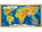 small foot Vkládací puzzle jednoduchá velká mapa světa