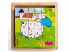 Bigjigs Toys Obrázkové kostky kubusy Zvířátka 9 kostek