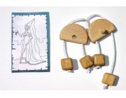 Ceeda Cavity Dřevěný hlavolam náušnice Bílé paní