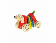 Dřevěná tahací hračka - Pes klapací