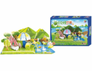 small foot Třívrstvé pěnové 3D puzzle žabí tůňka
