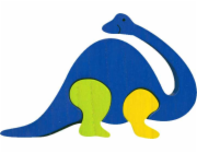 Fauna Dřevěné vkládací puzzle z masivu brontosaurus