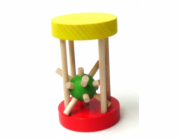 Dřevěný ježek v kleci velký