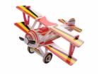 Woodcraft Dřevěné 3D puzzle Dvouplošník barevný