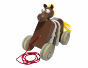 Dřevěný tahací koník klapací
