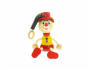 Klaun s kloboukem na pružině