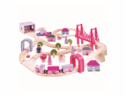 Bigjigs Rail Dřevěná velká vláčkodráha princezny