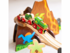 Bigjigs Rail Dřevěná vláčkodráha dinosauři