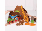 Bigjigs Rail Dřevěná vláčkodráha dinosauři