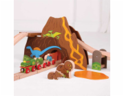 Bigjigs Rail Dřevěná vláčkodráha dinosauři