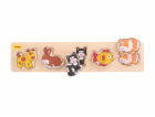Bigjigs Baby Dřevěné vkládací puzzle domácí zvířata