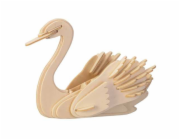 Woodcraft Dřevěné 3D puzzle labuť